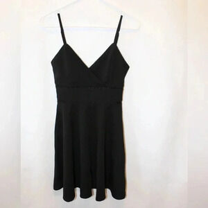 Francesca’s Jun & Ivy Black Mini Formal Dress SMALL A-Line Cocktail Circle Skirt